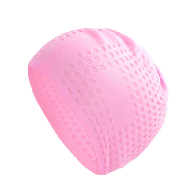 Gorro de Natación Impermeable de Textura de Burbujas Rosa de Unique Bargains