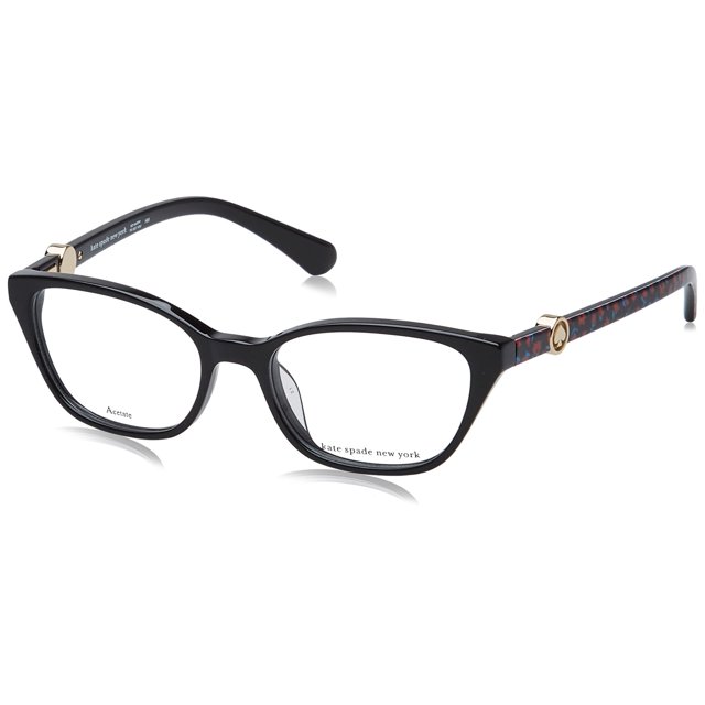 Anteojos Kate Spade Emmalee 807 negros con borde completo en forma de ojo de gato