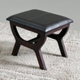 thumbnail image 3 of International Caravan Carmel Faux Leather Stool in Brown, 3 of 7