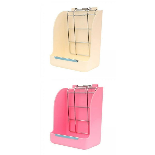 2 uds estante colgante de plástico dispensador de alimentos soporte de alimentador de conejos para Yuyangstore comedero de heno para conejos