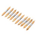 thumbnail image 2 of Center Drill Bit High Speed Steel Center Drill Bit Center Drill Drilling Tool 10Pcs Center Drill Bit  High Speed Steel  Plated Straight Shank Drilling Tool, 2 of 8