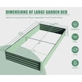 thumbnail image 2 of Domi Galvanized Raised Garden Bed ,Large Metal Planter Box for Growing Vegetables, Fruits, and Flowers Outdoors, Green, 6x3x1ft, 2 of 8