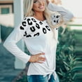 thumbnail image 2 of Fesfesfes Women Sweaters Crewneck Stripe Print Knit Tops Casual Long Sleeves Sweater Tops or, 2 of 8
