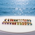 thumbnail image 2 of JUSTJANDM 12 Pairs Enamel Ear Piercing Stud Earrings, Surgical Stainless Steel Multicolor Epoxy Birthstone Stud Earrings for Ear Piercing Guns, 2 of 6