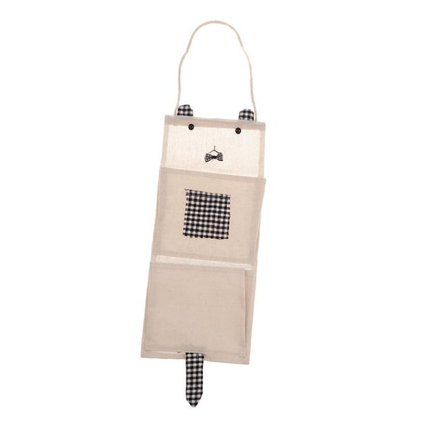 de Almacenamiento de Pared de Puerta de Organizador Oficina 2 bolsillos - Negro