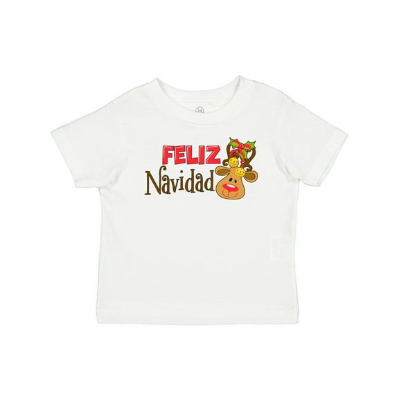 Inktastic Christmas Feliz Navidad with Cute Reindeer Boys or Girls Baby T-Shirt