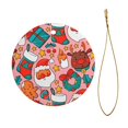 thumbnail image 2 of Adorno navideño colgante de Feliz Navidad para árbol de Navidad - Decoraciones colgantes de cerámica para fiestas - Ideas para regalar adornos navideños, 2 of 8