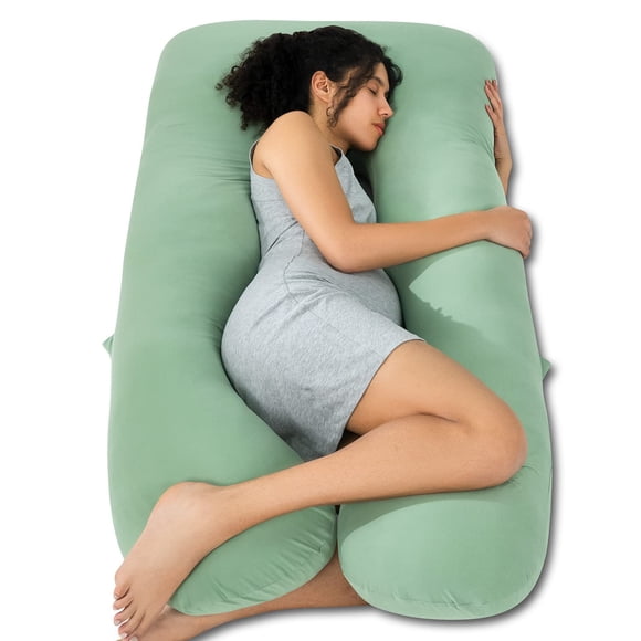 Almohada de embarazo QUEEN ROSE Cooling en forma de U verde