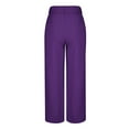 thumbnail image 5 of Azrian Womens Plus Size Pants Fashion High Waist Wide Leg Pants Solid Color Versatile Casual Suit Pant Clearance, 5 of 6
