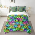thumbnail image 2 of Manfei Horror Pumpkin Bedding Comforter Set 7pcs for Teens, Neon Green Queen Bedding Sets, Kids Sugar Halloween Theme Queen Sheet Sets, Luxury Bedroom Decor, 2 of 7