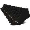 thumbnail image 1 of Pack de 12 pares de medias Reebok para hombre, corte quarter, con amortiguación, negras, 1 of 7
