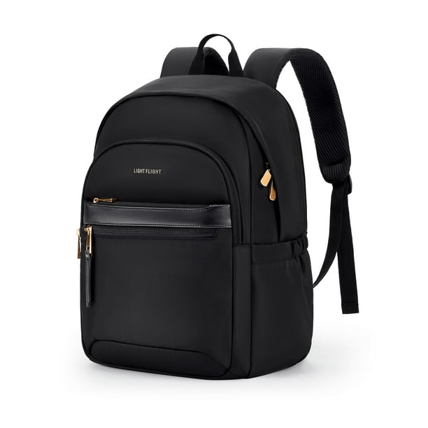 Mochila LIGHT FLIGHT FLIGHT Travel para mujer, portátil de 15,6 pulgadas, negra