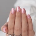 thumbnail image 2 of Press On Nails BtartBox, corto, cuadrado, rosa cromado, loto esmaltado, 2 of 6