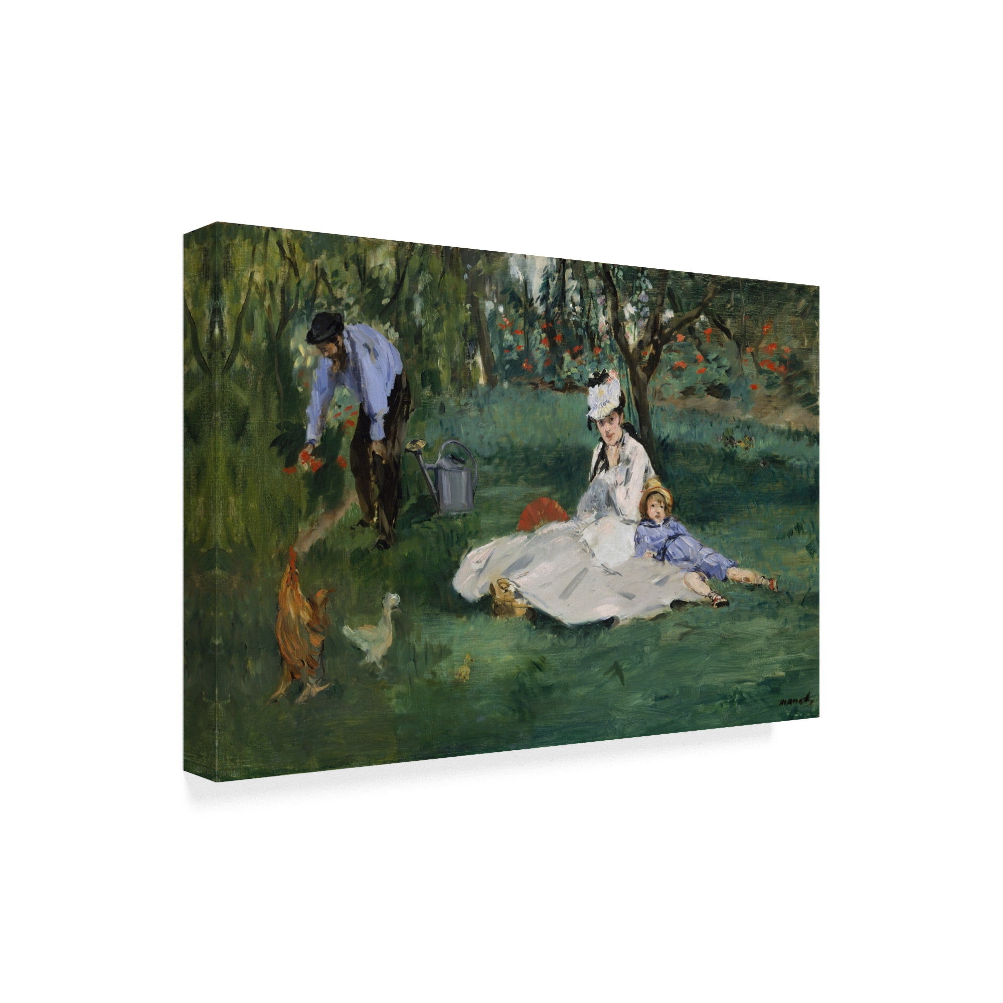 Trademark Fine Art 'The Monet Family' Canvas Art by Edouard Manet