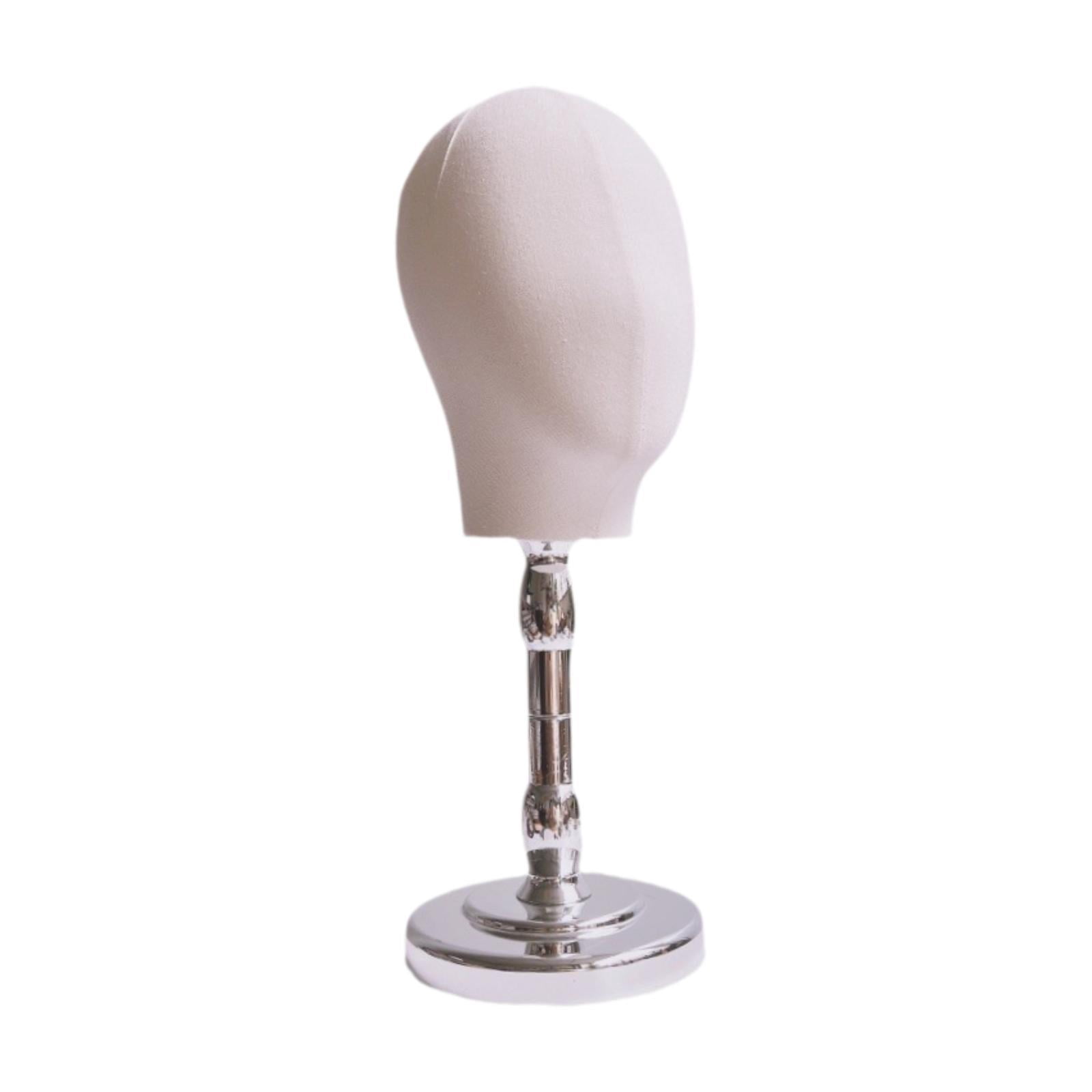 FITYLE Mannequin Head Display Head Hat Rack , Stand,Multipurpose, Home Decor,Hat Display Stand Manikin Head Hats Argent Base