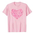 thumbnail image 4 of 2025 Womens Breast Cancer Womens Compression Cold Gear Shirts Heart Ribbon Tshirt Ladies Tee Tops Cancer Awareness Tee Tops, 4 of 4