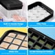 thumbnail image 4 of Bandeja para cubitos de hielo PHINOX con tapa y papelera, 64 unidades, sin BPA, negra, 4 of 7