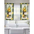 thumbnail image 4 of Lemon Basket Summer Sheer Curtains 45 Inch Length 2 Panels Set, Farmhouse Green Lace Eucalyptus Voile Window Treatment Rod Pocket Small Kitchen Curtains Drapes for Bedroom 52"x45"x2, 4 of 7