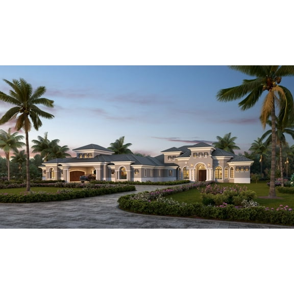013-4139: Luxury Contemporary 4 Bed, 5 Bath Luxury Home Plan, 4139 Sq Ft: Full Blueprints with License to Build by Home Plan Marketplace - Lesuto