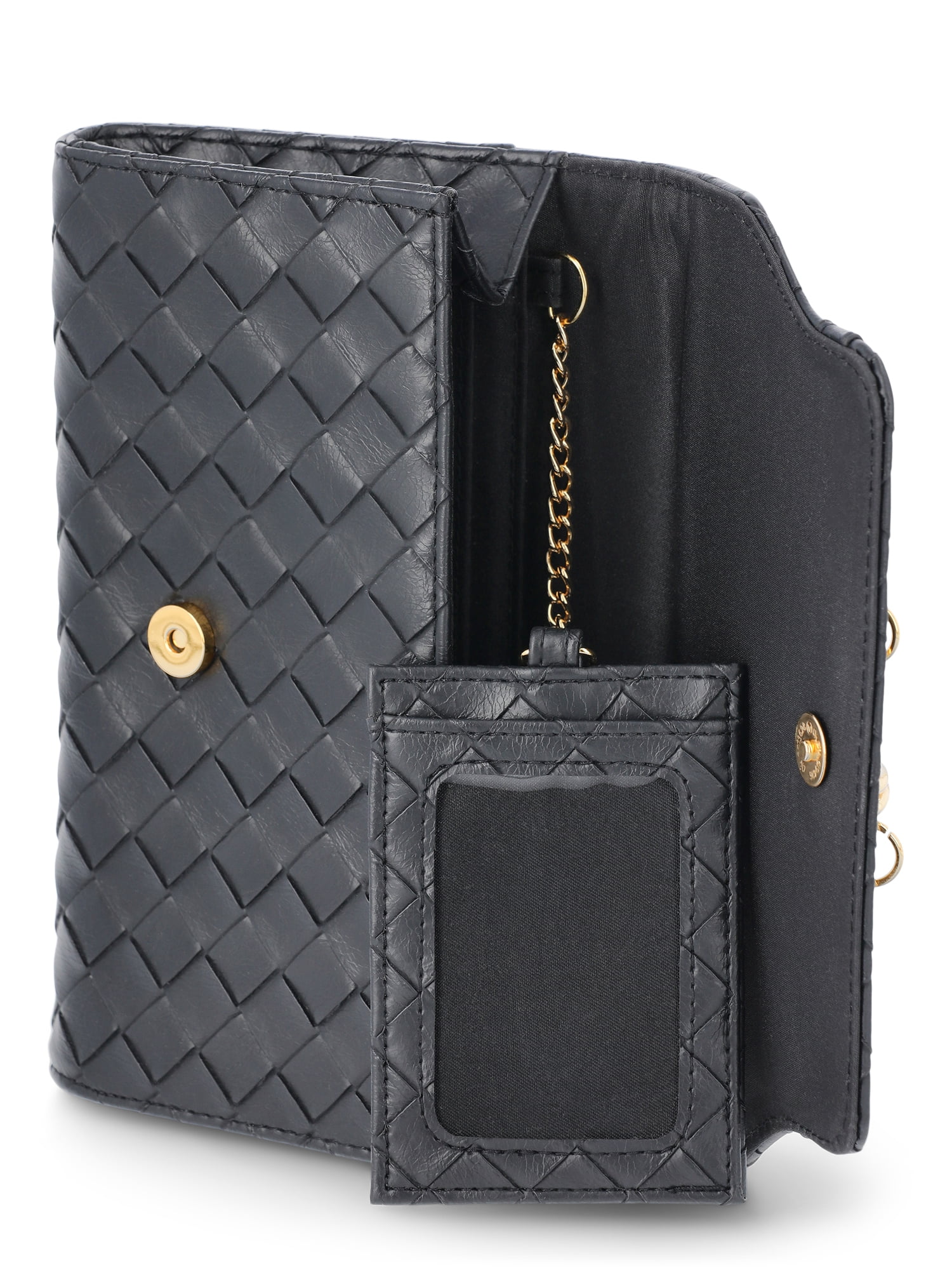 Time and Tru Women's Scarlet Envelope Wallet, Black