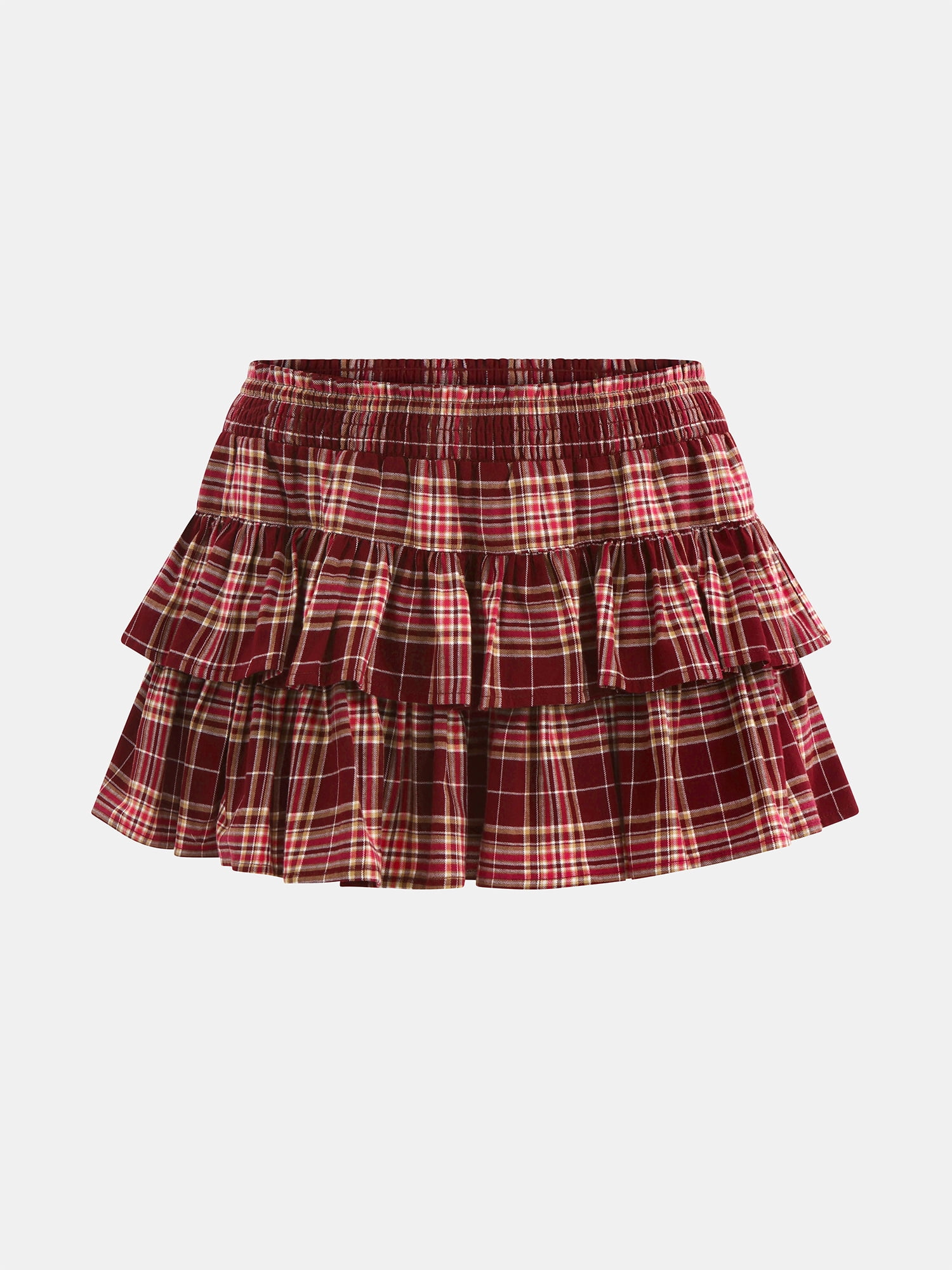 No Boundaries Woven Plaid Skort, Women's
