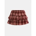 thumbnail image 5 of No Boundaries Woven Cotton Plaid Skort, Women's, 5 of 5