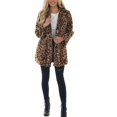 thumbnail image 2 of Chaqueta Mujer Moda Suelta Suave Cómoda Otoño Invierno Manga Larga Abrigo con Bolsillos Estampado Leopardo XXL, 2 of 7
