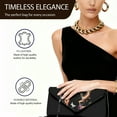 thumbnail image 6 of Xixirimido Women Clutch Bag Elegant PU Leather Evening Bags Envelope Handbags Clutch Purse with Detachable Chain for Party Wedding Prom, Black Cat Butterfly, 6 of 7
