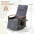 thumbnail image 3 of Costway Outdoor 360° Swivel Rattan Recliner Chair Patio Wicker Chaise Lounge Chair Gray, 3 of 9