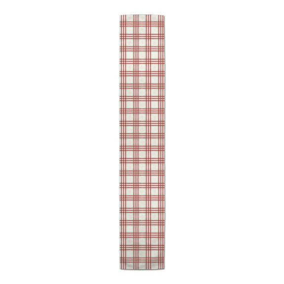 Creative Products Painted Christmas Plaid 16 x 90 Poly Twill Table Runner