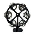 thumbnail image 4 of TISHITA Hi Hat Tambourine Compact with Metal Jingles for Concert Kids Adults Parties black silver, 4 of 8