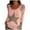 Pink, variant on Women Summer Fashion Three Quarter Sleeves Sweater Round Neck Star Decorate Sweater Top Women Undershirt Women Compression Shirts Long Sleeve Running Tee Shirts Women Athletic Short Sleeve Shirt Women