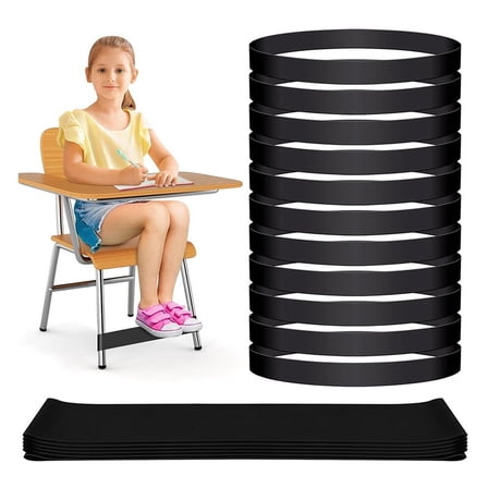 20 Pack Chair Bands for Kids with Fidgety Feet, ADHD Tools for Kids, Room Must Haves for Adhd Kids Fidget Chair Bands,20 x Chair Bands,Black