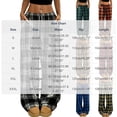 thumbnail image 2 of FAVIPT Women's Plaid Wide Leg Pants Flannel Drawstring Loose Fit Bottoms Flannel Casual Comfy Lounge Trousers with Pockets Khaki,XXL, 2 of 4