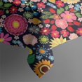 thumbnail image 3 of Pioneer Flower Floral Print Pattern Rectangle Tablecloth 60"x120",Waterproof Polyester Rectangle Table Cloth, Wipeable Spillproof Polyester Tablecloth for Dining, Camping, Indoor and Outdoor, 3 of 6