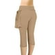 thumbnail image 3 of Pantalones Largos de Pierna Ancha para las Mujeres Pantalones Casuales de Cintura Elástica Alta, Pantalones de Mezcla de Poliéster de Ajuste Suelto Recto, 3 of 4