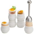 thumbnail image 4 of Huevos para huevos pasados ​​por agua, con soporte para huevos de acero inoxidable, 4 of 4