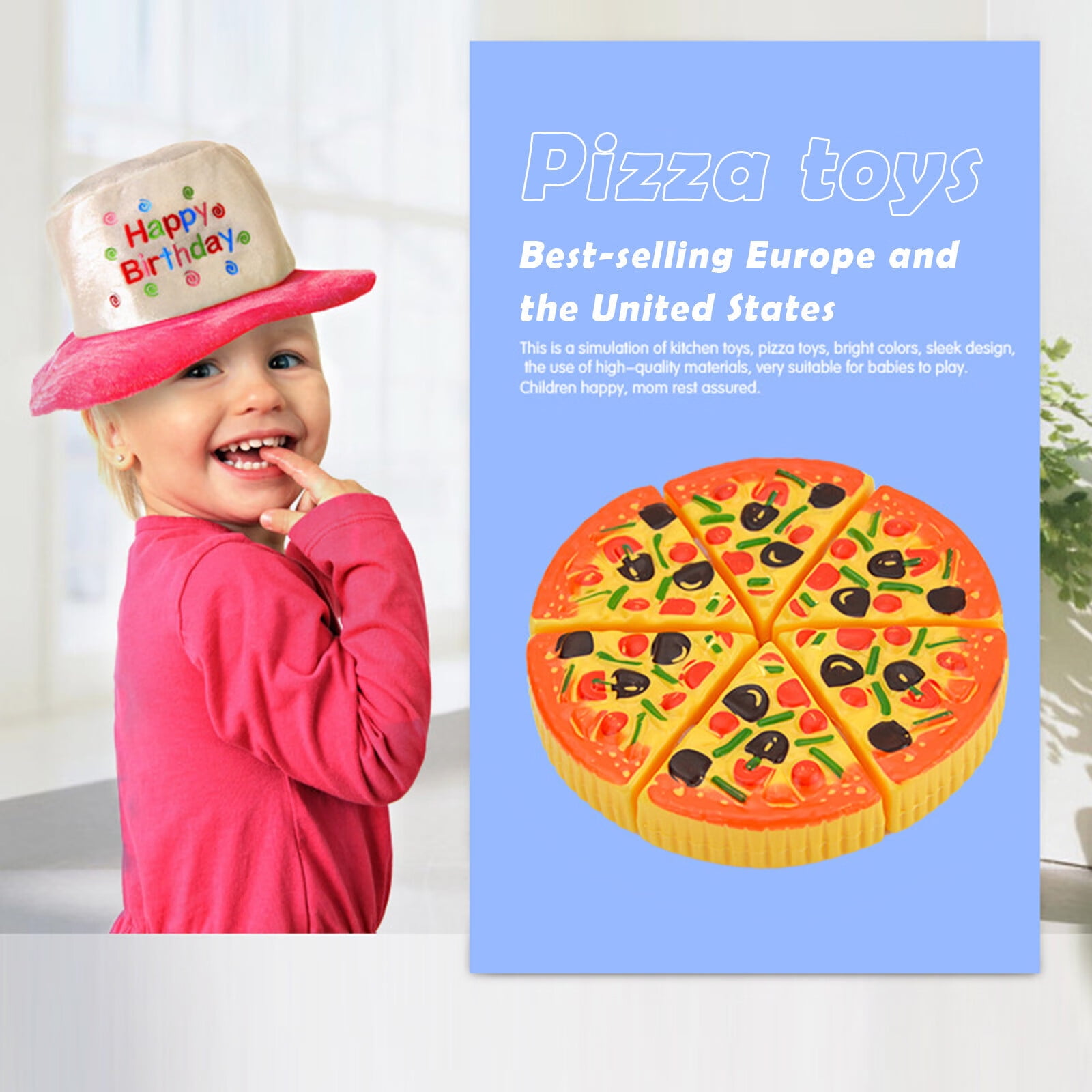 magdum Cuisine Enfant Pizza Jouet - 48 frigo Enfant - Cuisine Enfant Fille  - Kit Cuisine Enfant - Jouet Cuisine Enfant - Pizz