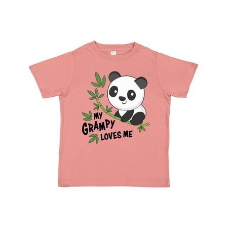 

Inktastic My Grampy Loves Me- cute panda Gift Toddler Boy or Toddler Girl T-Shirt