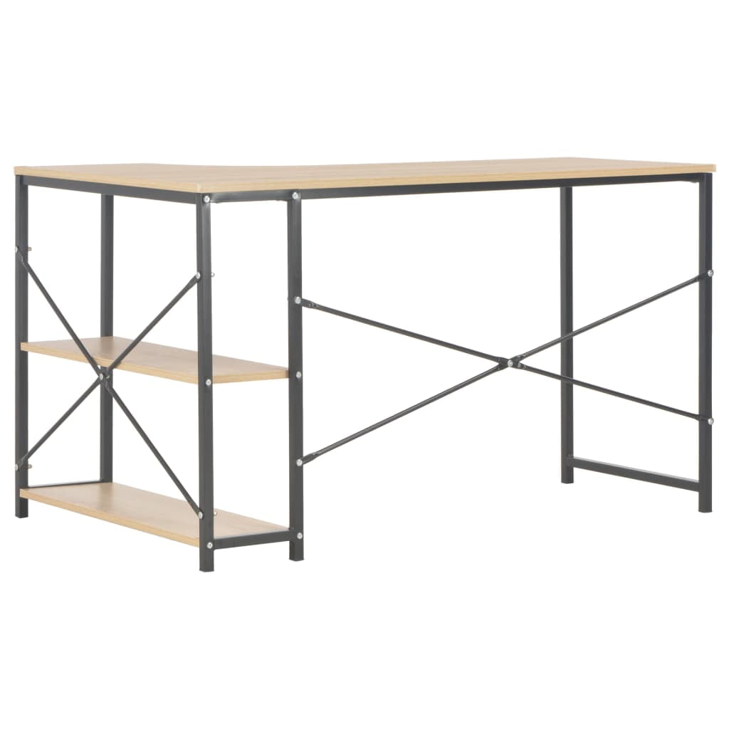 Lowestbest Modern Writing Desk, Computer Desk Workstation for Home Office, Black and oak Lowestbest Modern Writing Desk, Computer Desk Workstation for Home Office, Black and oak