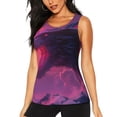 thumbnail image 1 of Fotbe Mystical Dragon Under Moon Blusas Sin Mangas para Mujer – Estilo Casual, Corte Suelto, Slim-Fit, Cuello Redondo Deportivo, Tops de Verano para Gimnasio y Yoga-Large, 1 of 7