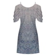 thumbnail image 4 of Robes à Épaules Dénudées pour Femmes Robes d'Été pour Femmes Imprimé Manches Courtes Épaules Dénudées Col Rond Robes Manches Courtes pour Femmes Robes d'Été Courtes pour Femmes, 4 of 5