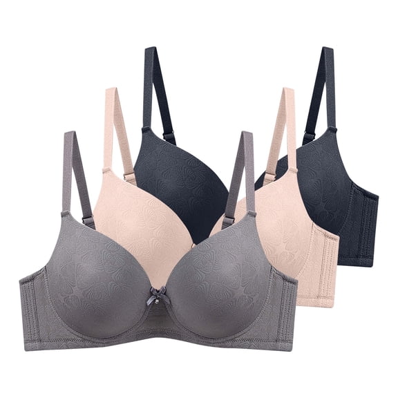 Womens Bras Lace Wireless New Women's Solid Color Maternity Sleeping Underwear with Underwear Women Daily Bra Gray 100