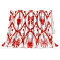 thumbnail image 2 of YShenghong Vintage Strawberries And Bows In Lace Frames Printed Flannel Blanket, 2 of 7
