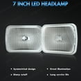 thumbnail image 3 of Pair 7In Square LED Headlight for 1997-2000 GMC K2500 DRL High Low Beam 6000K White, 3 of 11
