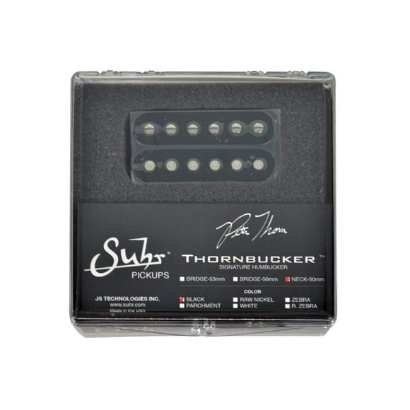 SUHR Thornbucker PAF Cou Rythme Humbucker Pickup Noir 50mm - Pete Thorn Modèle Signature