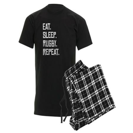 

CafePress - Eat Sleep Rugby Repeat Pajamas - Men s Dark Pajamas