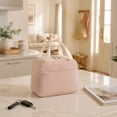 thumbnail image 4 of Corduroy Insulated Lunch Bag Portable Waterproof Oil Proof Lunch Box Tote for Work Travel, 4 of 8