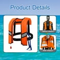 thumbnail image 6 of Vsenkes Snorkel Vest Automatic Inflatable Safe Vest for Snorkeling Boating Outdoor Orange, 6 of 9