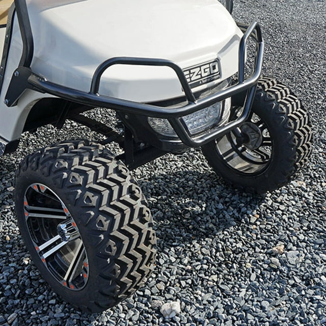 Red Hawk BG-124 Brush Guard Compatible With/Replacement For E-Z-Go TXT 2014 Front, Black Powder Coat Steel Golf Carts